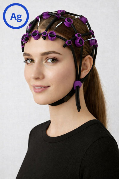 Free-Cap Peak Performance – 19-Kanal EEG/QEEG Haube, semitrocken, Ag