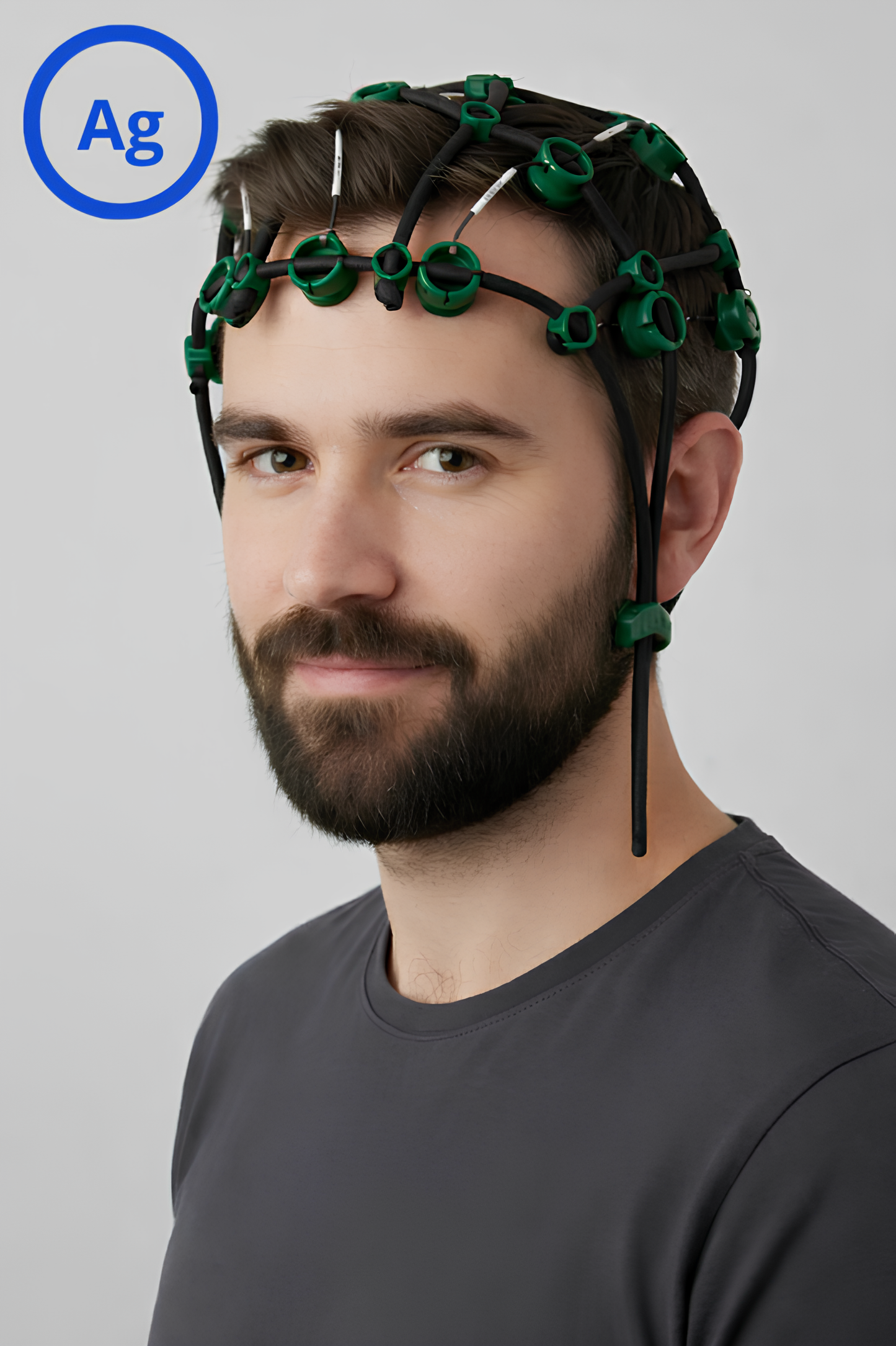 Free-Cap Peak Performance – 19-Kanal EEG/QEEG Haube, semitrocken, Ag