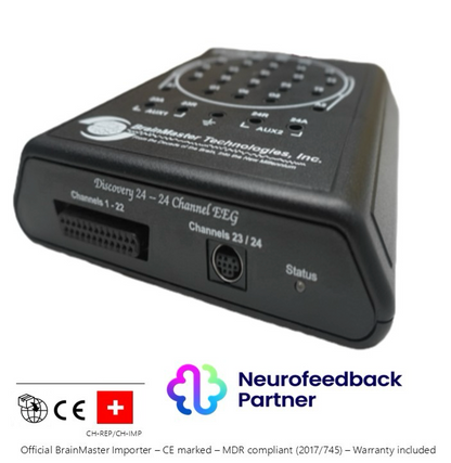 Discovery 24 EEG-/QEEG-Gerät mit 19 Kanälen und BrainAvatar 4.0 Acquisition (inkl. integriertem Impedanzmesser)