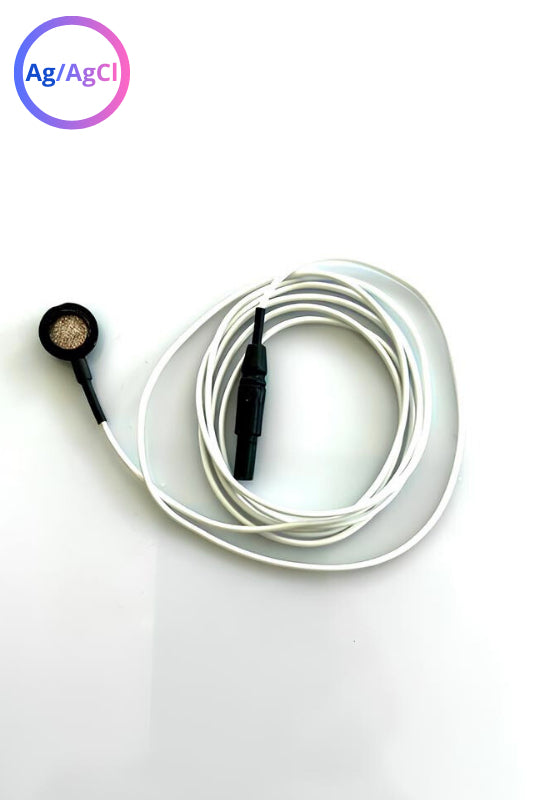 1x Elektrode EEG - gesintertes Silberchlorid (Ag/AgCl) 10 mm mit Kunststoffrand