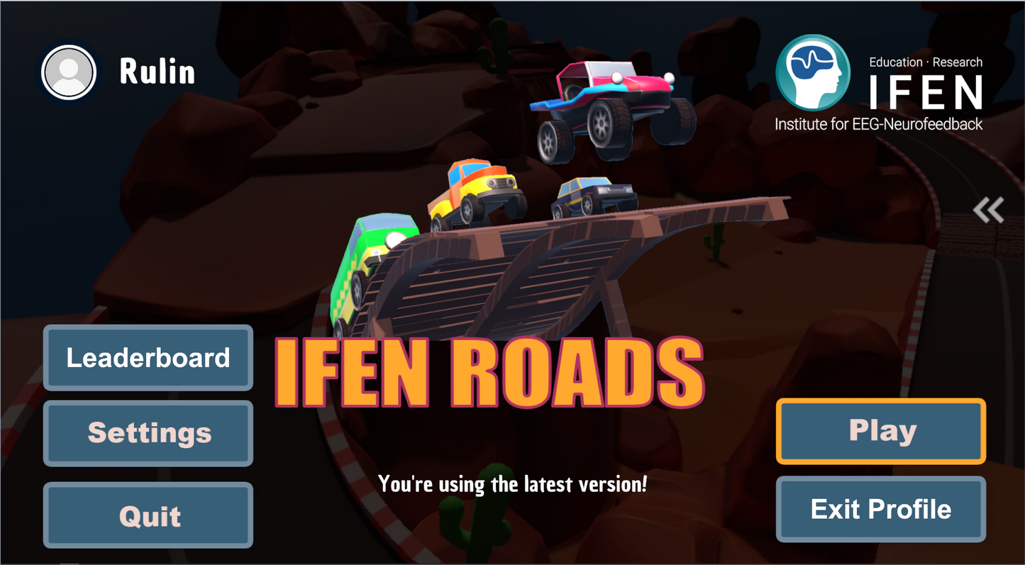 IFEN Roads Neurofeedback Game in 3D